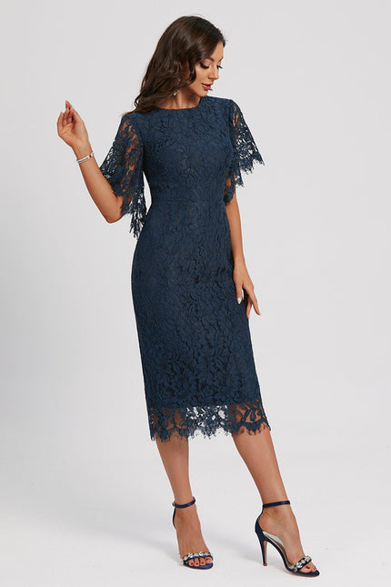 Robe Cocktail Nuit Marine Élégante - gallery 1