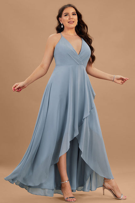 Robe Cocktail Fluide Marine Asymétrique - gallery 7