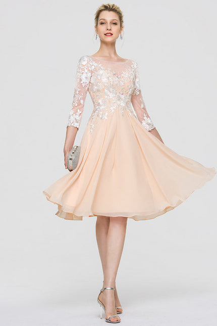 Robe Cocktail Bordeaux Dentelle - gallery 3