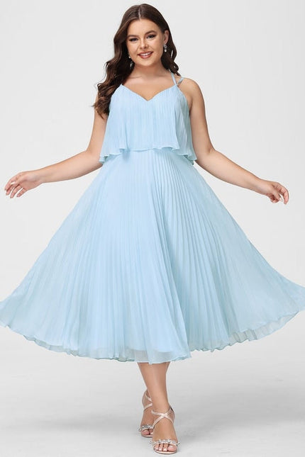 Robe Cocktail Flottante Saphir - gallery 4