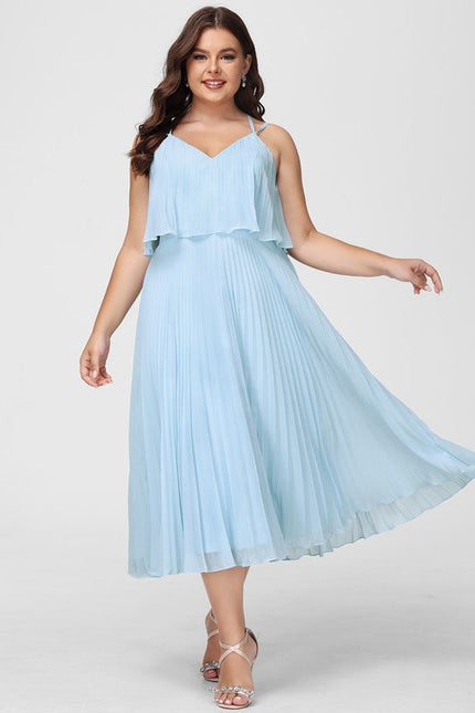 Robe Cocktail Flottante Saphir - gallery 5