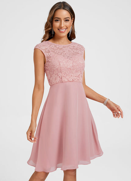 Robe Cocktail Rose Délicate