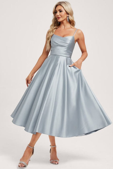 Robe Cocktail Élégance Satinée - gallery 2