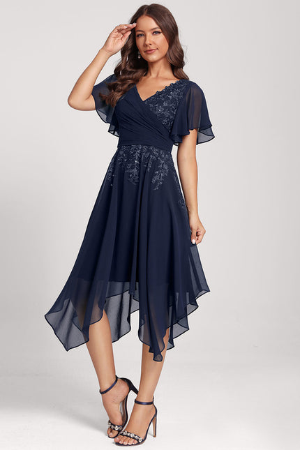 Robe Cocktail Noire Élégante - gallery 3