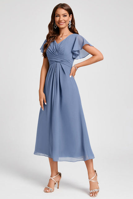 Robe De Cocktail Volants Superposés - gallery 4