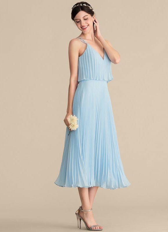 Robe Cocktail Flottante Saphir - gallery 2