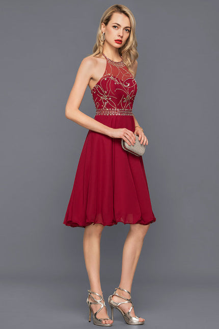 Robe Cocktail Éclatante Rubis - gallery 1
