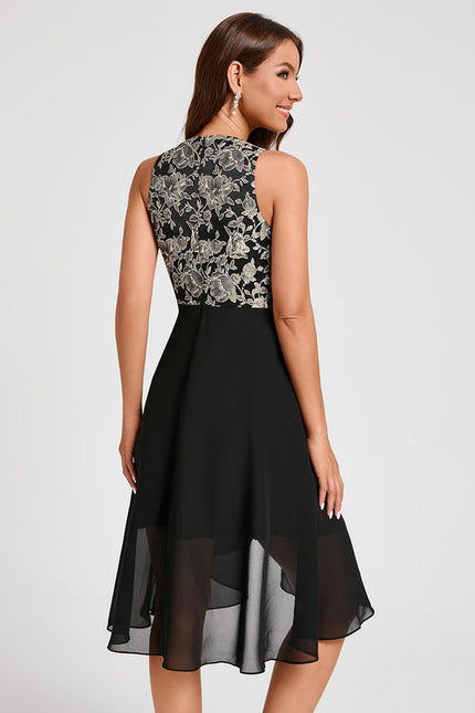 Robe Cocktail Florale Éclatante - gallery 3