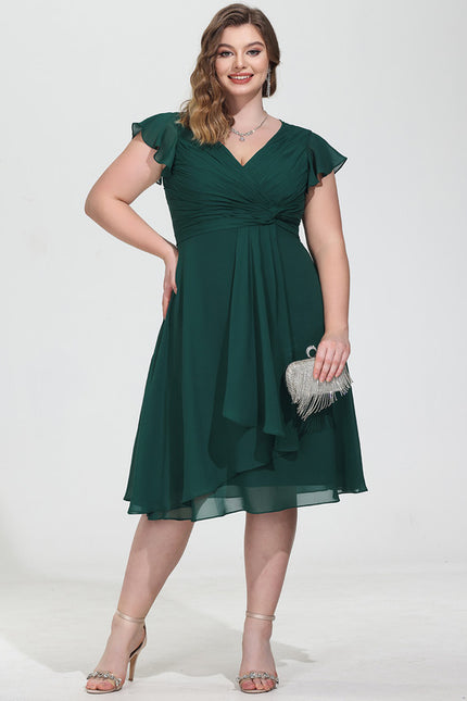 Robe Cocktail Mousseline Asymétrique - gallery 7