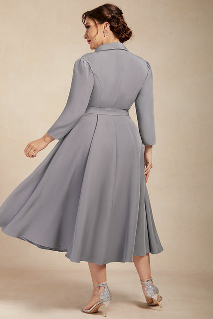 Robe Cocktail Grise Chic - gallery 8