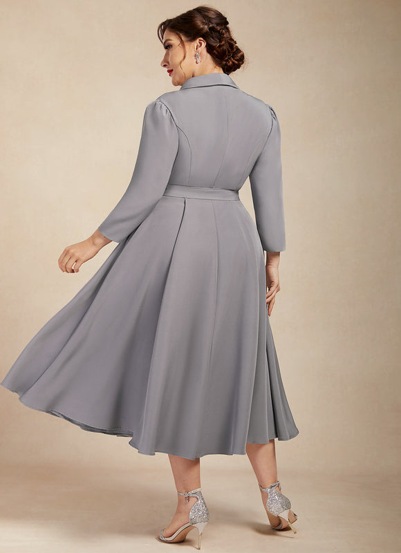 Robe Cocktail Grise Chic - gallery 8