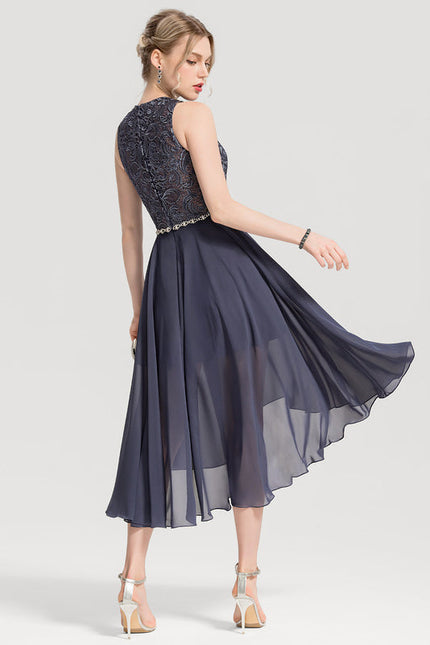 Robe Cocktail Éclat Vert Satiné - gallery 5