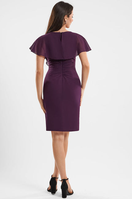 Robe Cocktail Violette Élégante - gallery 3