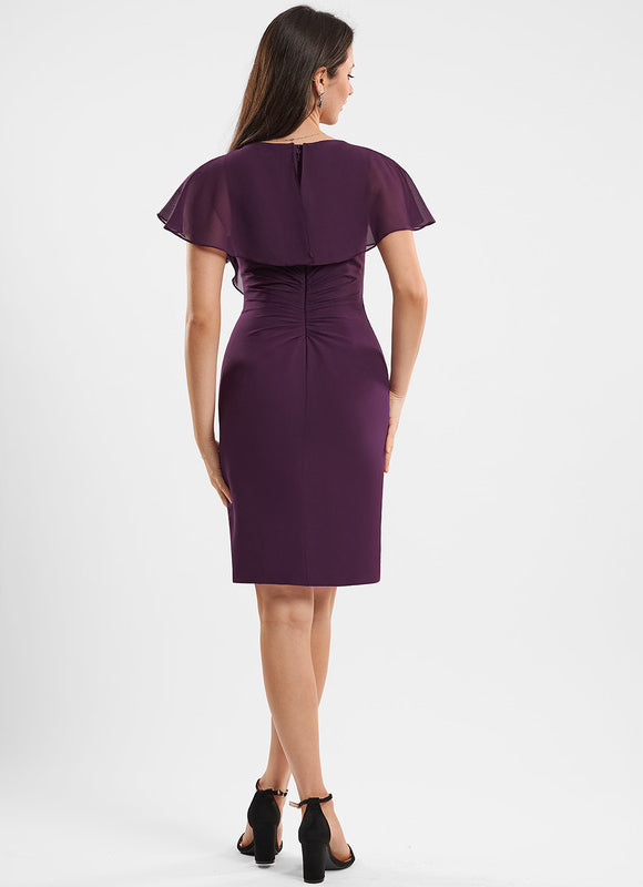 Robe Cocktail Violette Élégante - gallery 3