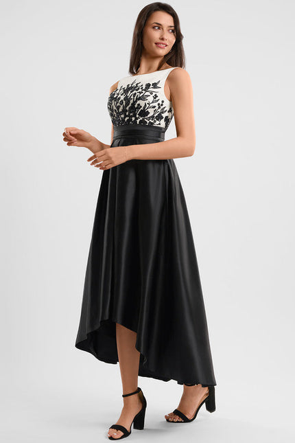 Robe Cocktail Élégante Contrastée - gallery 2