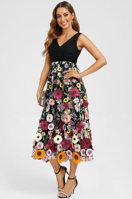 Robe Cocktail Fleur Éblouissante - gallery 4