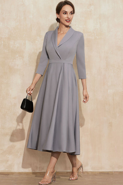 Robe Cocktail Grise Chic - gallery 5