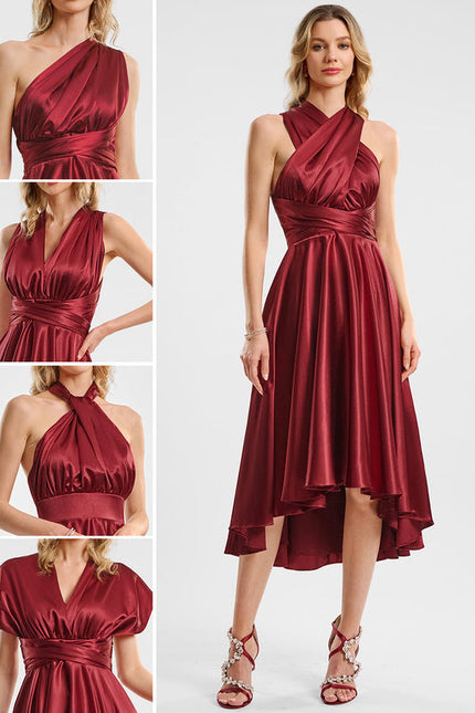 Robe Cocktail Satinée Multi-Style
