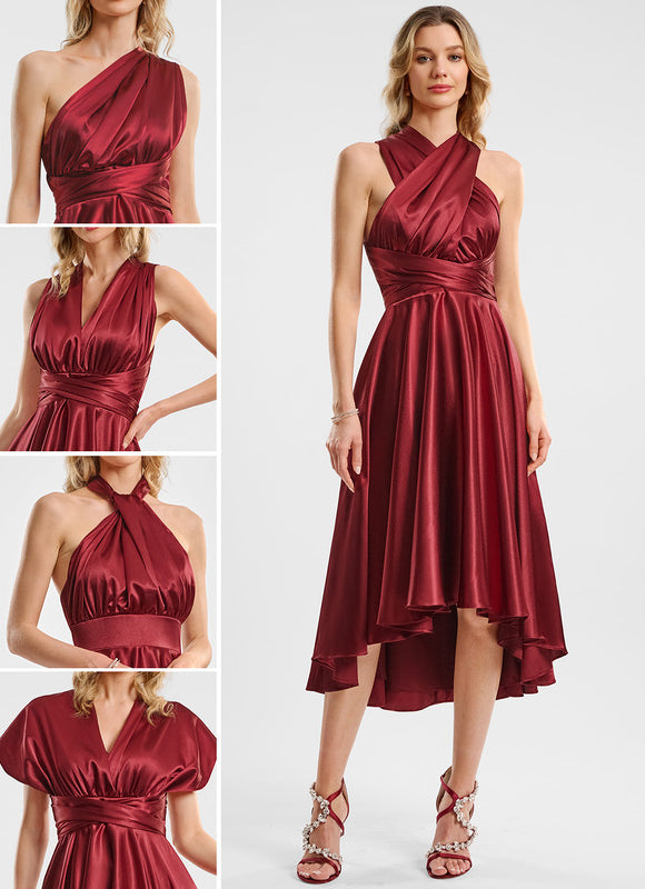 Robe Cocktail Satinée Multi-Style