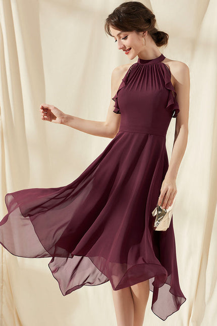 Robe Cocktail Aérienne Bordeaux