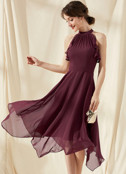 Robe Cocktail Aérienne Bordeaux