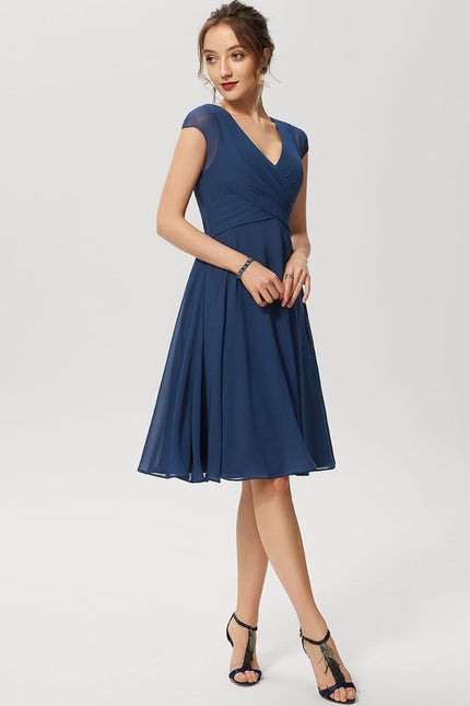 Robe Cocktail Mousseline Émeraude - gallery 1