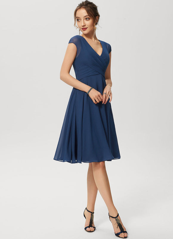 Robe Cocktail Mousseline Émeraude - gallery 1