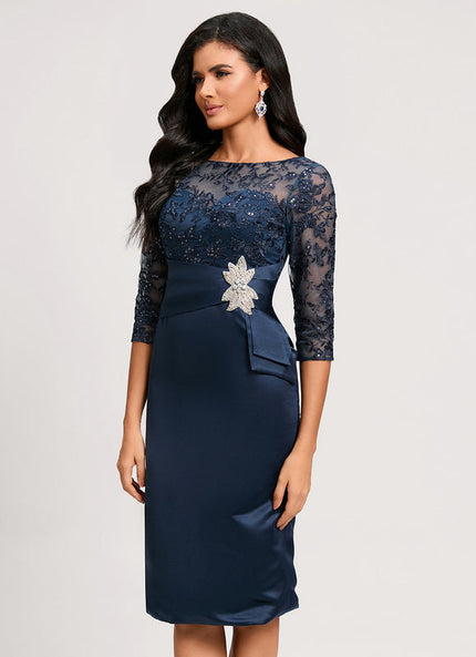 Robe Cocktail Élégante Satinée