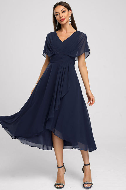 Robe Cocktail Fluide Vert Pâle - gallery 1