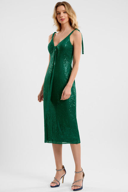 Robe Cocktail Scintillante Ajustée - gallery 2