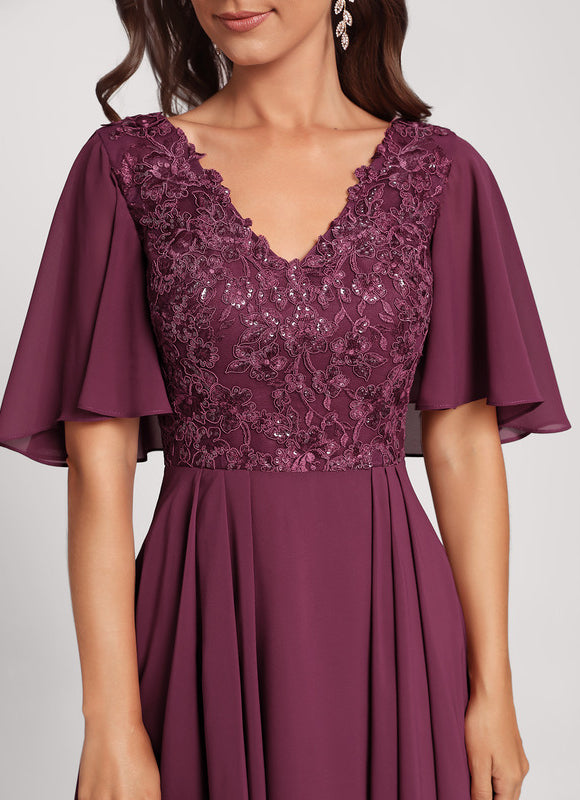 Robe Cocktail Rouge Velours Éclat - gallery 5