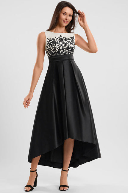 Robe Cocktail Élégante Contrastée - gallery 3