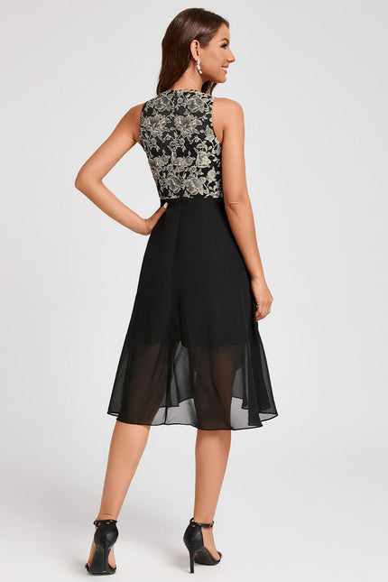 Robe Cocktail Florale Éclatante - gallery 1