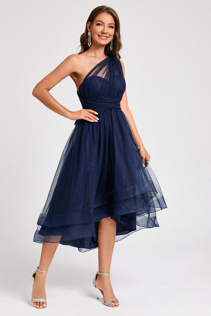 Robe Cocktail Tulle Asymétrique - gallery 9