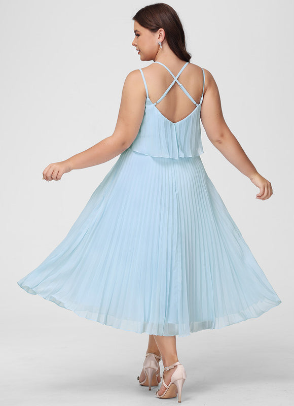 Robe Cocktail Flottante Saphir - gallery 8