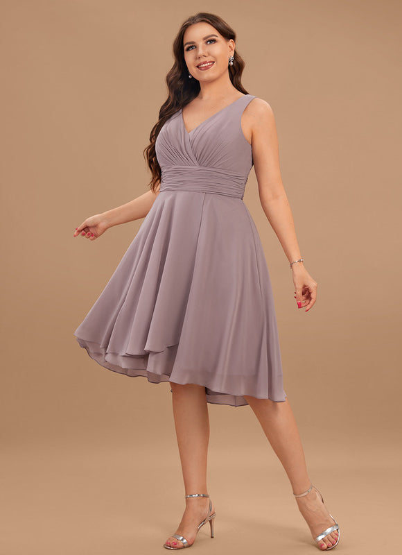 Robe Cocktail Fluide Vert Pâle - gallery 8