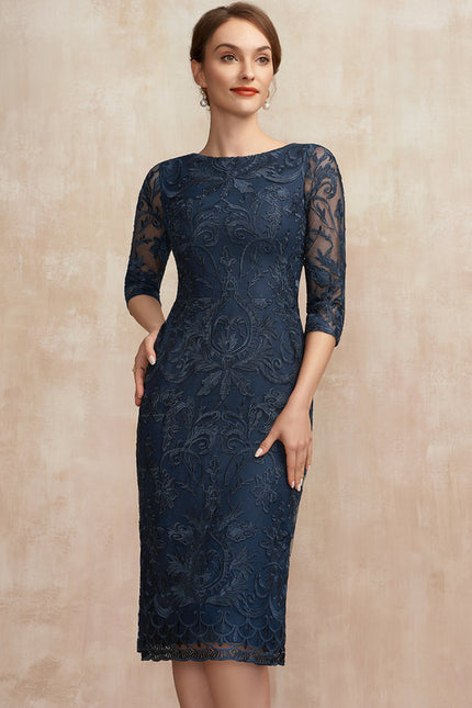 Robe Cocktail Nuit Marine Élégante