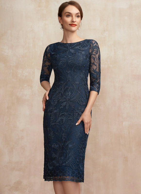 Robe Cocktail Nuit Marine Élégante