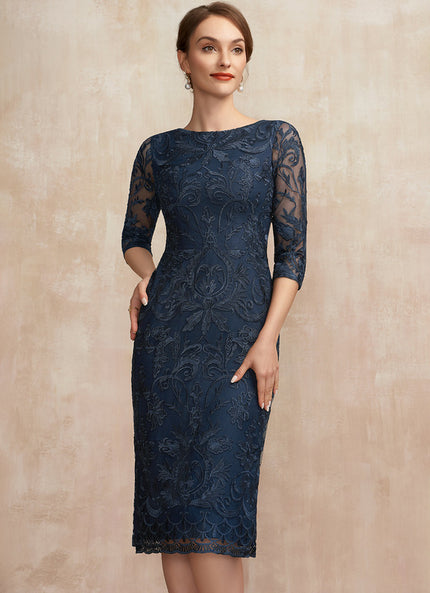 Robe Cocktail Nuit Marine Élégante
