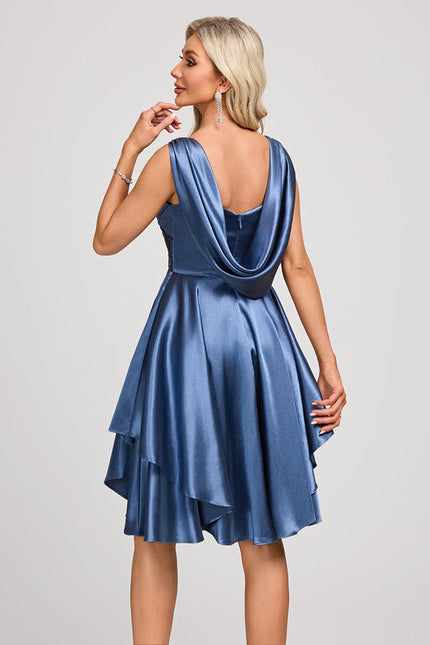 Robe Satin De Soie Cocktail - gallery 5