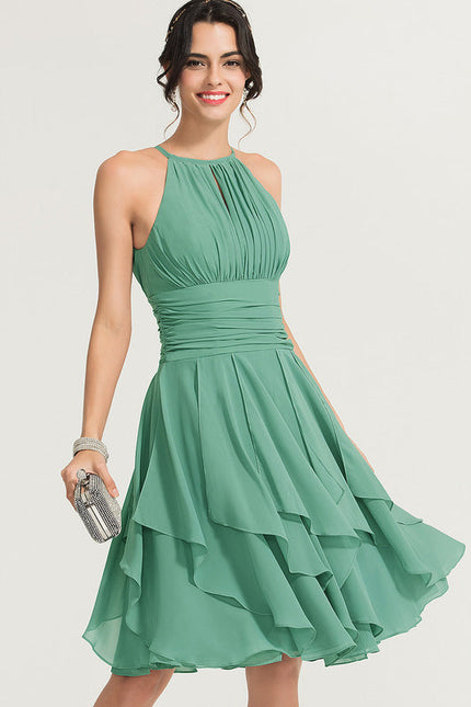Robe Cocktail Vert Cascade Chic