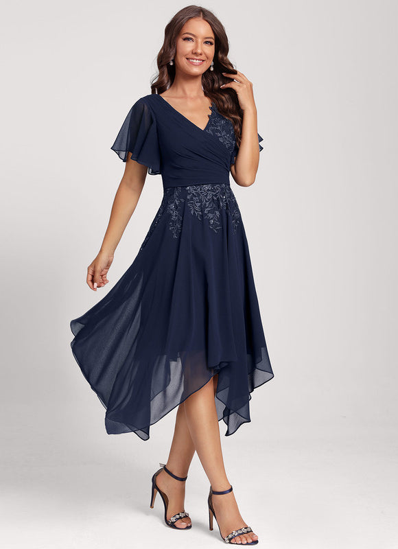 Robe Cocktail Noire Élégante - gallery 4