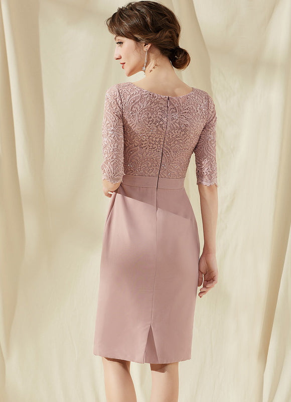 Robe Cocktail Rose Perle - gallery 5