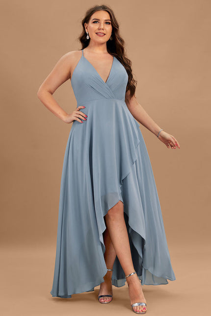 Robe Cocktail Fluide Marine Asymétrique - gallery 9