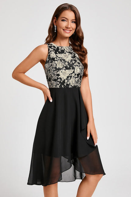 Robe Cocktail Florale Éclatante - gallery 4