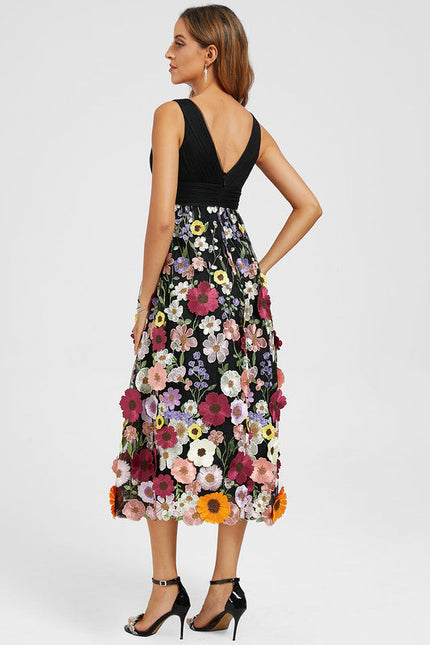 Robe Cocktail Fleur Éblouissante - gallery 5