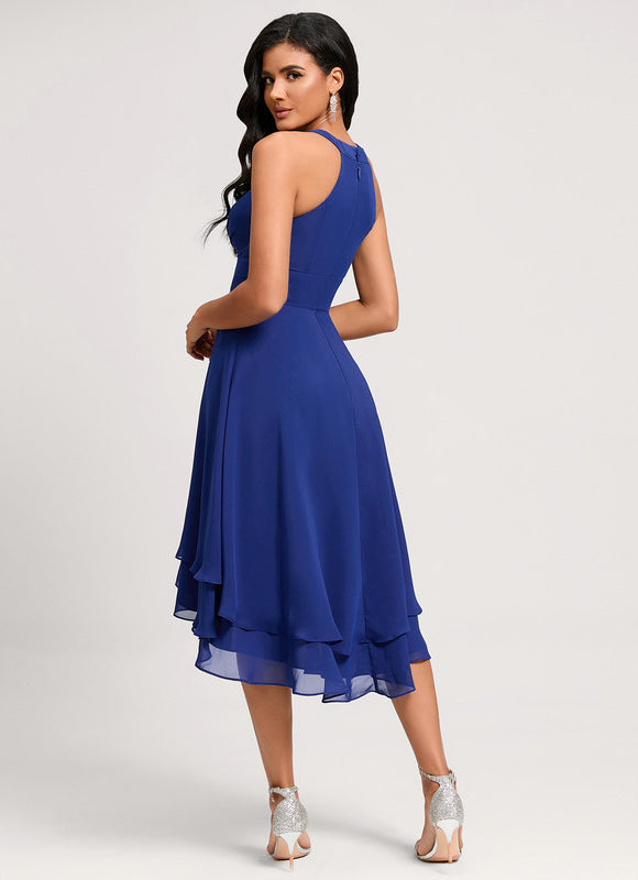 Robe Cocktail Fluide Éclatante - gallery 5