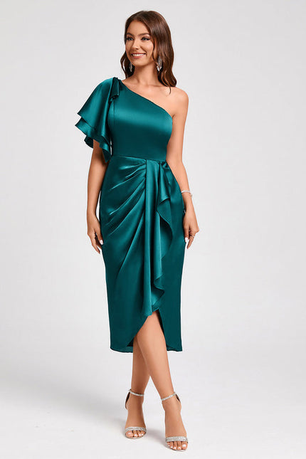 Robe Cocktail Satinée Couture - gallery 1