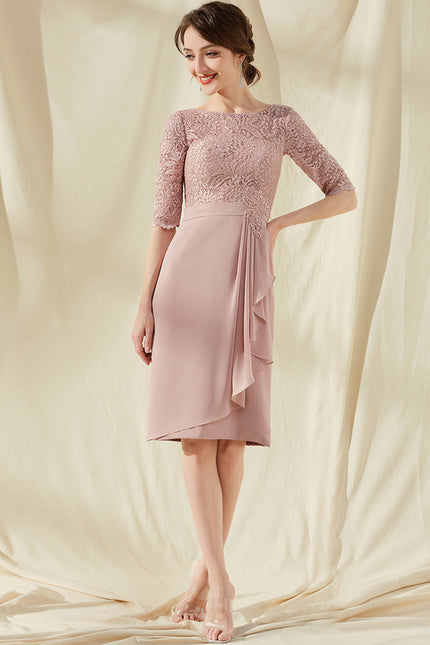 Robe Cocktail Rose Perle - gallery 1