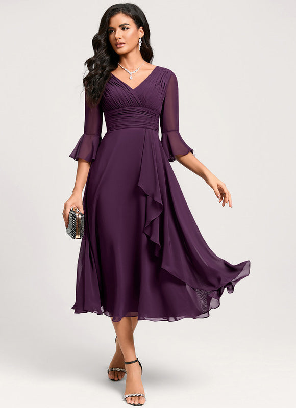 Robe De Cocktail Volants Superposés - gallery 5